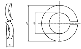 DIN 128 Wave Spring Washer drawing 