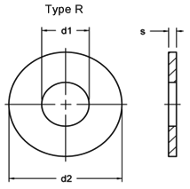 DIN 440 Large Flat Washer for Timber Constructions drawing 