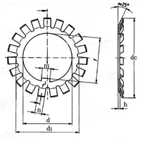 DIN 5406 MB Lock Washer drawing 