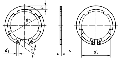 DIN 984 Internal Retaining Rings drawing 