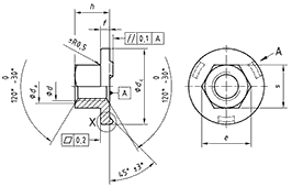 ISO 21670 Flange Weld Nuts drawing