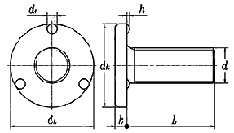 Spot Welding Screw with 3 projections under Head drawing