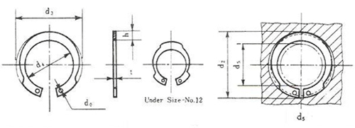 M1308/JV Revert Retaining Ring for bore drawing