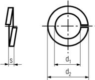 ANSI/ASME B 18.21.1 Helical Spring Lock Washer drawing 